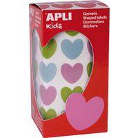 Rouleau 720 gommettes cœurs pastel 20 x 18 mm - Apli Kids