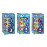 Ensemble 3 rouleaux gommettes chiffres, lettres minuscules et majuscules - Image principale