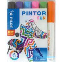 Set 6 marqueurs pintor pointe fine couleurs funs - Pilot