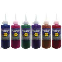 Lot de 6 flacons 200 ml encre à dessiner gel lot 2 - Pichon