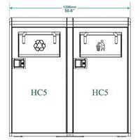 Double poubelle connectée Bigbelly avec compacteur thumbnail image 3