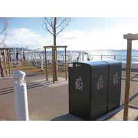 Double poubelle connectée Bigbelly avec compacteur thumbnail image 4