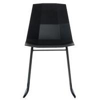 Lot de  2 Chaises Cube pied et coque polypro Noir - Image principale