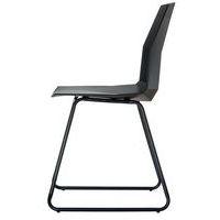 Lot de  2 Chaises Cube pied et coque polypro Noir thumbnail image 4