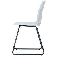 Lot de  2 Chaises Cube pied et coque polypro Blanc thumbnail image 2