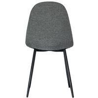 Lot de  2 Chaises Must pied Noir assise tissu polyester Gris thumbnail image 4
