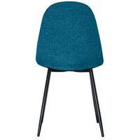 Lot de  2 Chaises Must pied Noir assise tissu polyester Bleu thumbnail image 4