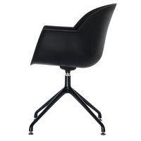 Lot de  2 Fauteuils Moon pied Noir coque polypro Noir - Image 2