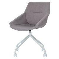 Lot de  2 Chaises Luigi pied Blanc assise tissu polyester Gris thumbnail image 2