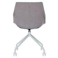 Lot de  2 Chaises Luigi pied Blanc assise tissu polyester Gris thumbnail image 4