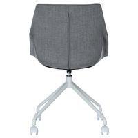 Lot de  2 Chaises Luigi pied Blanc assise tissu polyester Anthracite thumbnail image 4