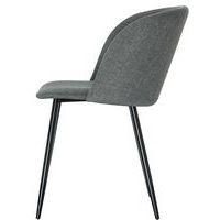Lot de  2 Fauteuils Must pied Noir assise tissu polyester Gris thumbnail image 2