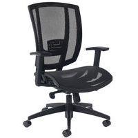 Fauteuil AVRO dos et assise résille Noir avec accoudoirs réglables - Image principale