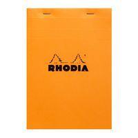 Bloc agrafé orange petits carreaux 150 feuillets - Rhodia