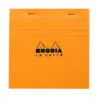 Bloc agrafé orange petits carreaux 80 feuillets - Rhodia
