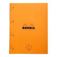 Bloc orange agrafé côté A4+ - Rhodia