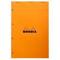 Bloc agrafé perforation 4 trous petits carreaux - Rhodia