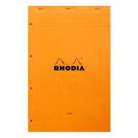 Bloc agrafé feuilles jaunes ligné + marge - Rhodia
