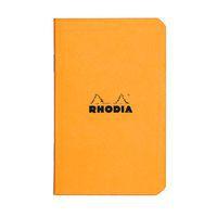 Carnet orange piqué petits carreaux - Rhodia