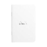 Carnet blanc piqué petits carreaux - Rhodia