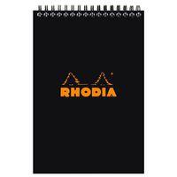Bloc noir reliure intégrale réglure ligné - Rhodia