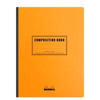 Carnet orange dos toilé ligné + marge - Rhodia