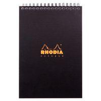 Bloc note noir ligné A5 90g - Rhodia