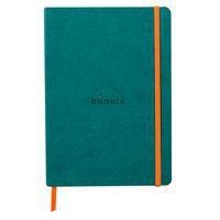 Rhodiarama carnet souple couleur paon A5 160 pages ligné 90g - Image principale