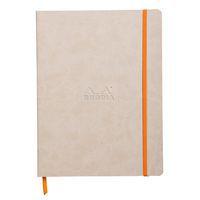 Rhodiarama carnet souple beige 19x25 cm ligné papier ivoire - Image principale