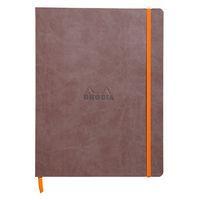 Rhodiarama carnet souple chocolat 19x25 ligné papier ivoire - Image principale