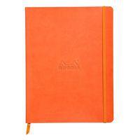 Rhodiarama carnet souple tangerine 19x25cm papier ivoire - Image principale