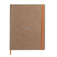 Rhodiarama cahier souple taupe A4+ ligné papier ivoire 90g - Image principale