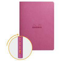 Cahier rhodiarama piqûre textile lilas A5 64 pages ligné 90g - Image principale