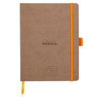 Carnet meeting taupe A5+ 160 pages élastique + porte-stylo - Image principale