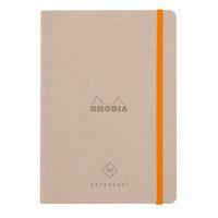 Carnet perpétuel beige A5 coins microperforés + élastique - Image principale