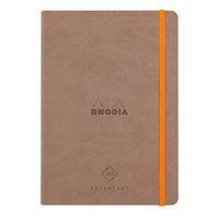 Carnet perpétuel taupe A5 coins microperforés + élastique - Image principale