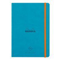 Carnet perpétuel turquoise A5 coins microperforés +élastique - Image principale