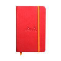 Rhodiarama carnet rigide 9x14 cm coquelicot ligné +élastique - Image principale