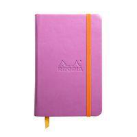 Rhodiarama carnet rigide 9x14 cm lilas ligné avec élastique - Image principale