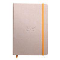 Rhodiarama carnet rigide A5 beige ligné avec élastique - Image principale