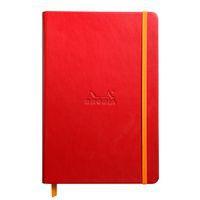 Rhodiarama carnet rigide A5 coquelicot ligné avec élastique - Image principale