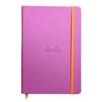 Rhodiarama carnet rigide A5 lilas ligné avec élastique - Image principale