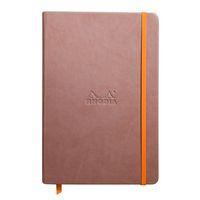 Rhodiarama carnet rigide A5 taupe ligné avec élastique - Image principale