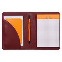 Livret porte-bloc n 13 lie de vin pour bloc carnet format A6 - Image principale