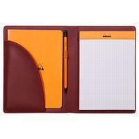 Livret porte-bloc n 16 lie de vin pour bloc carnet format A5 - Image principale