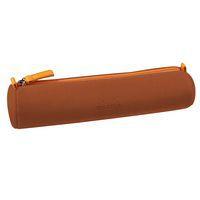 Trousse ronde cuivre simili cuir italien 5x21,5 cm - Image principale