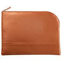 Pochette zippée en simili cuir italien taille L cuivre - Image principale