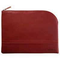 Pochette zippée en simili cuir italien taille L lie de vin - Image principale