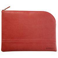 Pochette zippée en simili cuir italien taille L nacarat - Image principale