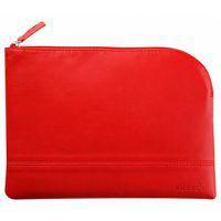 Pochette zippée en simili cuir italien taille M coquelicot - Image principale